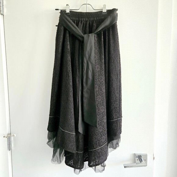 Axes Femme High Low Lolita Lace Skirt - Picture 3 of 7